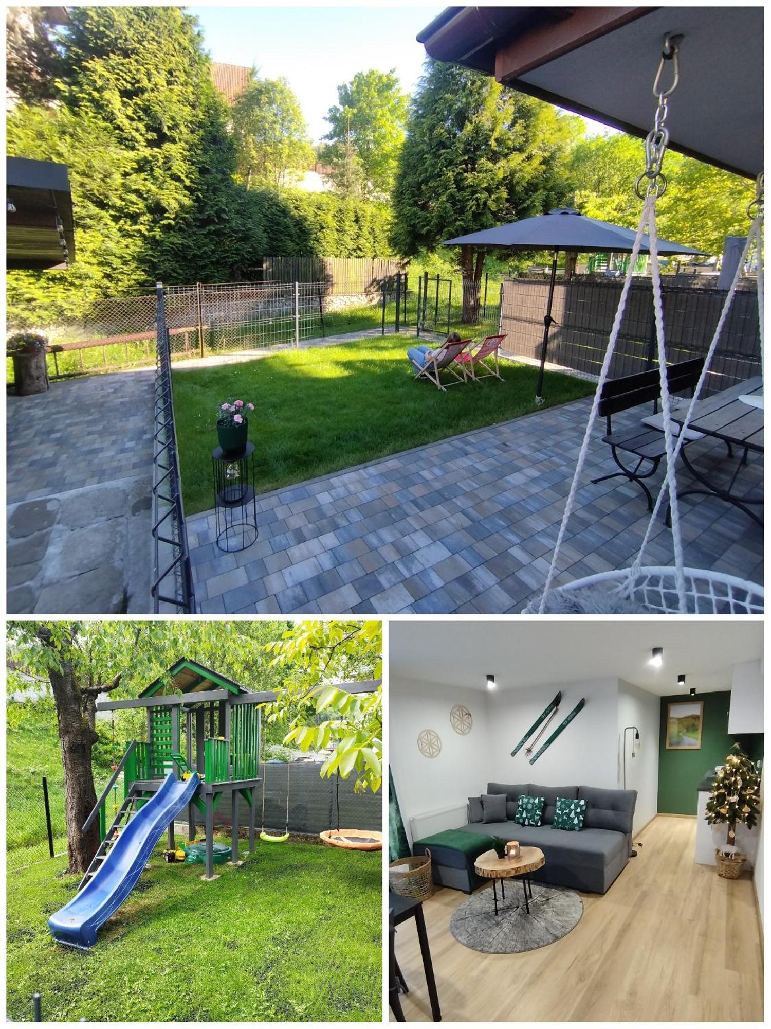 U Gazdy - Apartament Z Ogrodem I Tarasem , Przy Gondoli シュチルク エクステリア 写真